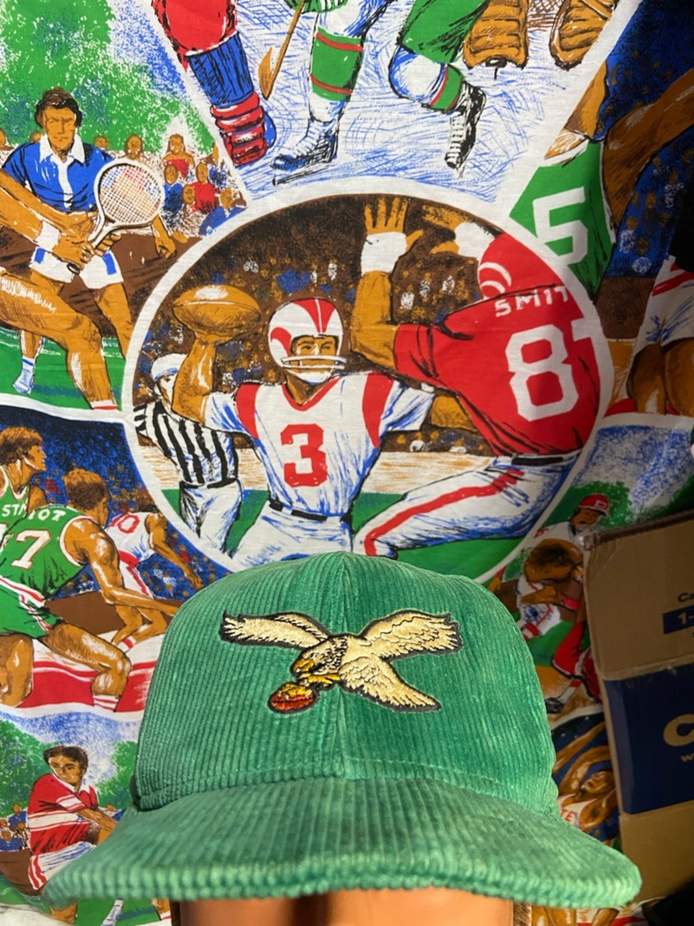 Vintage Philadelphia Eagles Corduroy Snapback Hat